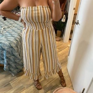 Strapless jumpsuit / beach coverup